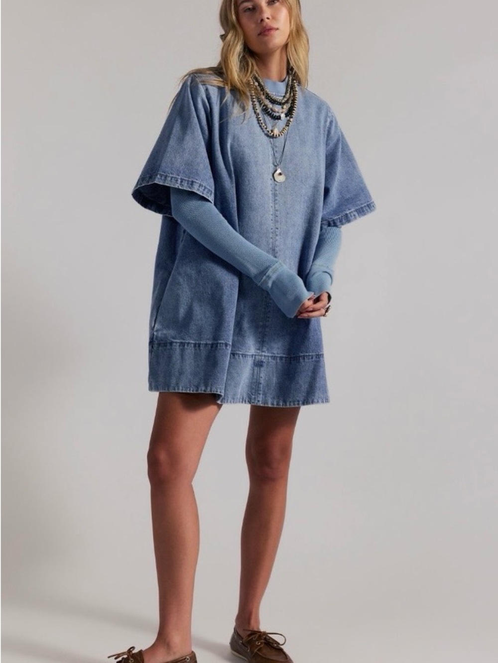 NWT!  Free People Harlow Mini Denim Dress ~ S (Still on FP Website!)